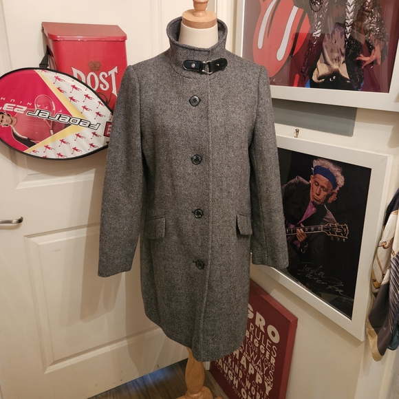 Ralph Lauren Jackets & Blazers - Ralph Lauren Black Label Gray Wool-Blend Stand Collar Pea Coat
